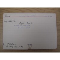 MAA catalogue card (front) E 1889.142