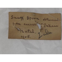 Rectangular brown paper label