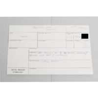 KZNM catalogue card (front view)