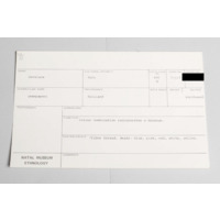KZNM catalogue card (front view)