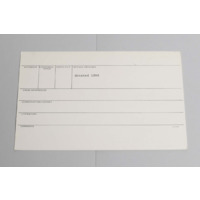 KZNM catalogue card (back view)